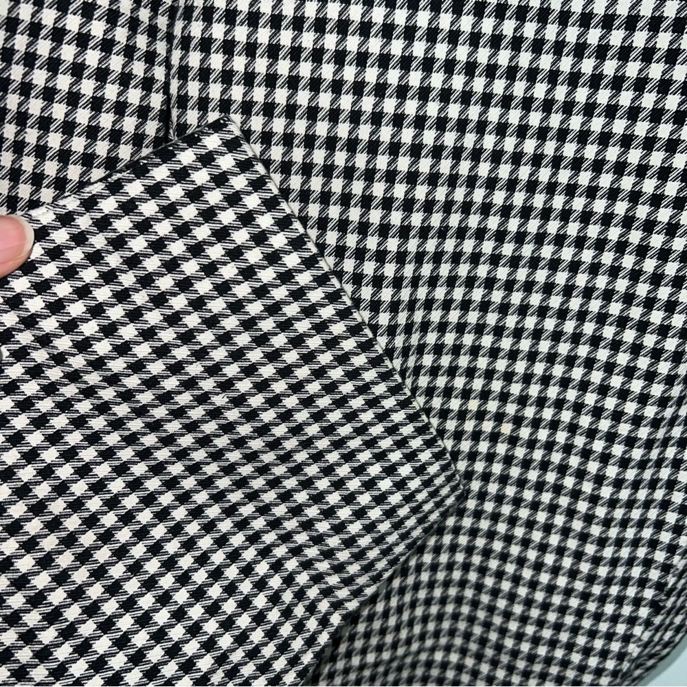 Banana Republic Sloan Houndstooth Ankle Pants Size 10 Workwear Chic Black White - Picture 10 of 16